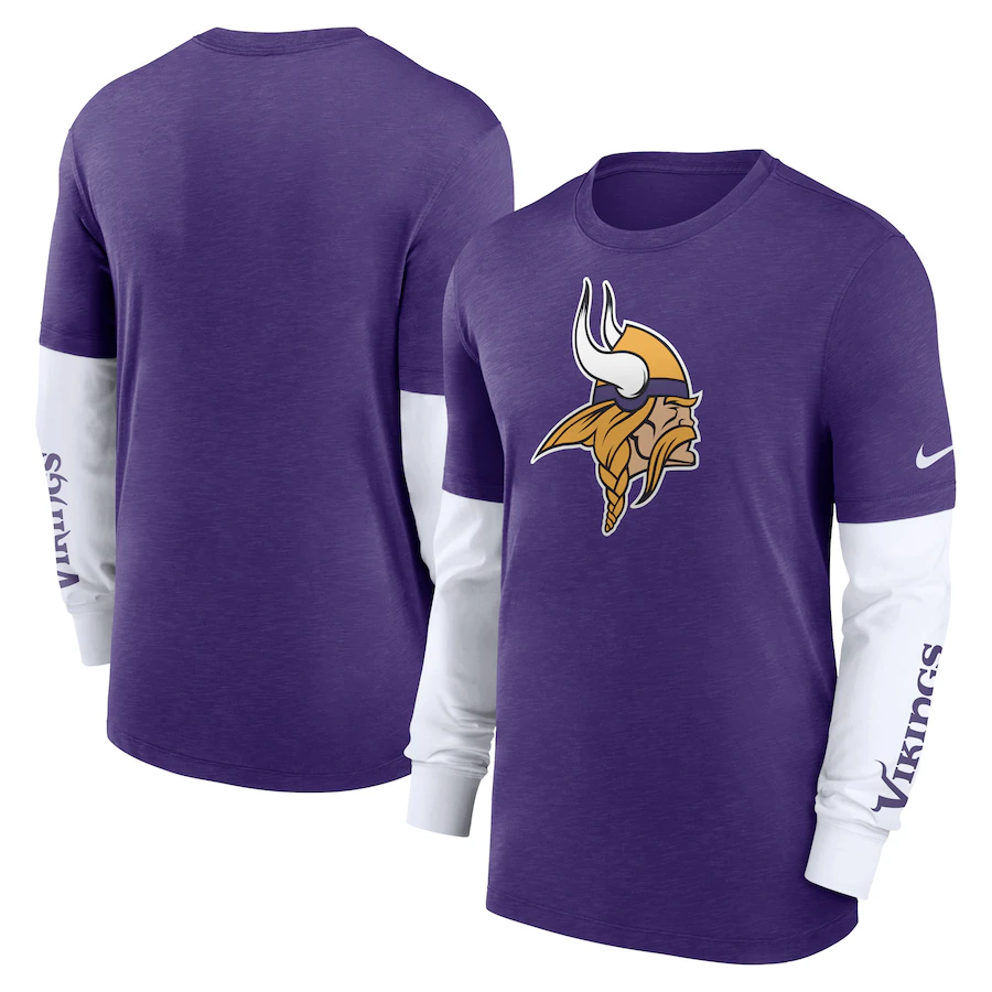 2023 Men NFL Minnesota Vikings Nike Long Tshirt